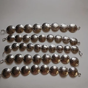 Vintage Münzarmband ausländisch silberfarben Peru konkav verschiedene 5 Stück Stil 4 - Bild 1 von 11