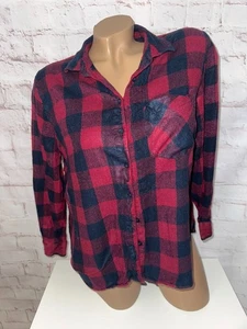 C&A Jessica Flanellhemd mit Brusttasche marine rot geschätzte Grösse M 40/42 - Bild 1 von 6