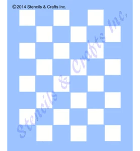 1/2" CHECKER MINI SCHABLONE SCHACHBRETT BASTELN SCHABLONE MALEN NEU 4,25" x 5,25" - Bild 1 von 1