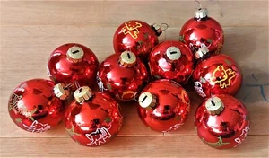 10 Glas Weihnachtskugeln⭐Christbaumschmuck handbemalt - Bild 1 von 2