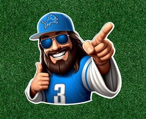 Jesus is a Lions fan! 100% waterproof vinyl sticker decal - several sizes - Picture 1 of 1