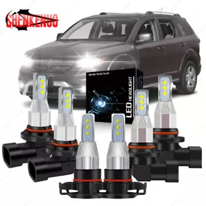 Combo de faros LED de haz alto bajo luces antiniebla para Dodge Journey 2010-2019 6P NUEVO - Imagen 1 de 11