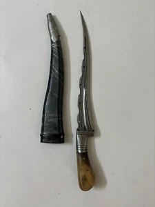 1910 Jambia Antique Khyber Brasingha Vintage Dagger Damascus Rare Collectible - Picture 1 of 9