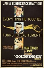 Print 1964 Poster 007 James Bond "Goldfinger" Movie Sean Connery Wall Decor Gift