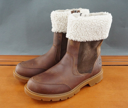 Stivali Timberland Linden Woods da donna 7 scarpe stivali casual in pelle marrone