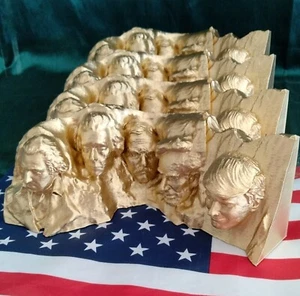 Lote 4 x 10" Sonriente Donald Trump Presidente Mount Rushmore TrumpMás Impresión 3D ORO - Imagen 1 de 8