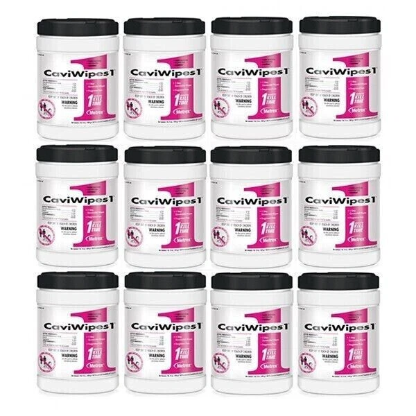 Metrex Caviwipes 12x Case 13-1100 Towelettes Large 160ct Canister FRESH - Image 1 of 1