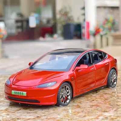 NEW 1:32 Model3 Model 3 Alloy Car Model Sound Light Pull Back Toy Vehicle - Image 1 of 4