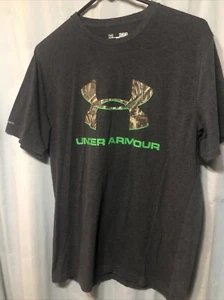 Camiseta suelta Under Armour Heatgear para hombre talla mediana suelta gris algodón cargado - Imagen 1 de 6
