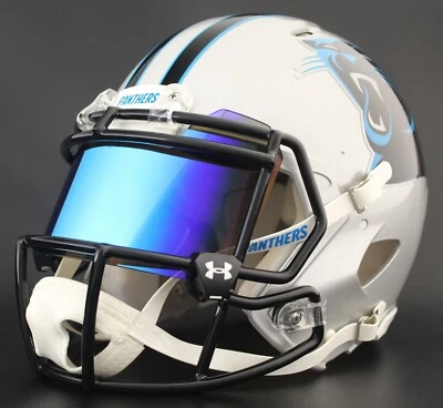***PERSONALIZADO*** CAROLINA PANTHERS Tamaño Completo NFL Riddell VELOCIDAD Casco de Fútbol Foto 1 de 4
