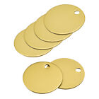 Metal Round Stamping Blank DIY Label Aluminum Tags 25mm/1inch Yellow, Pack of 10