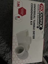 Universal Indoor Condensing Square Tumble Dryer Vent Kit With Clip and 1m Hose