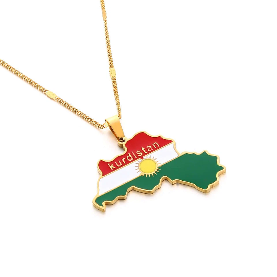 KURDISH FANSHOP Kurdistan Kette mit "Kurdistan" - Gravur