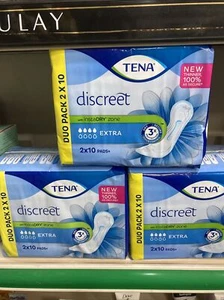 Tena Lady Discreet Extra Pads 3 Duo Packs de 20 (Total 60 Pads) - Imagen 1 de 1