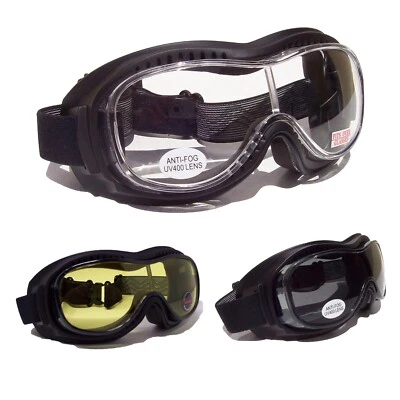 COUGAR OVER GLASSES (OTG) Anti-Fog Motorcycle Biker Goggles| Shatterproof UV400 Lenses