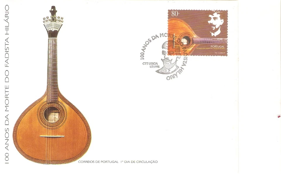 Portugal FDC (1996) Centenary of Death of Fado Singer Hilário - Image 1 of 1