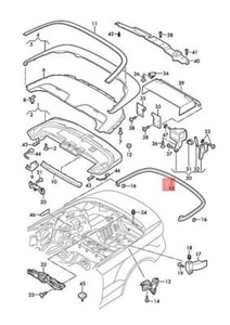 Vag Seal For Audi A5 S5 Cabriolet 2010 2017 Genuine 8F0825397G - Picture 1 of 2