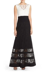 Tadashi Shoji Embroidered Tulle Fit & Flare Gown (size 14) - Imagen 1 de 1