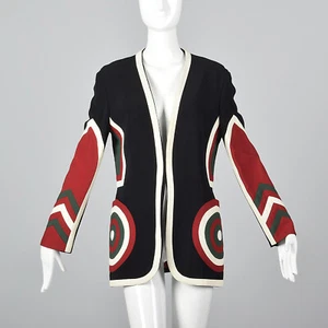 Chaqueta M Moschino Couture Mod Target Calce Abierto Mangas Largas Apliques Únicos De Colección - Imagen 1 de 12