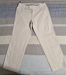 Gap Youth Boys Khaki Chino Pants Sz 0 Off-White Cream Flat Front - Picture 1 of 9
