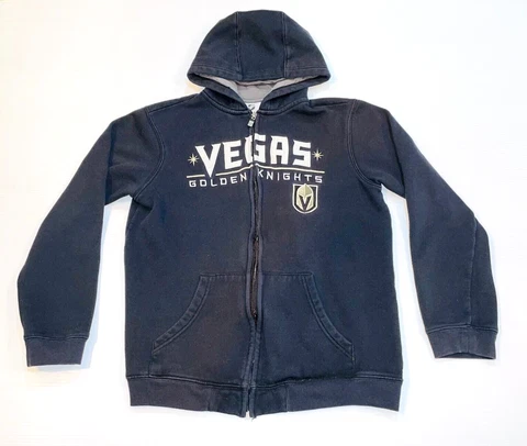 Las Vegas Golden Knights Youth Hooded Zip Up Sweatshirt Size XL - Good Condition Cover