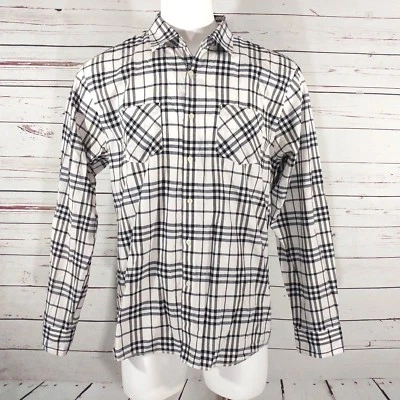 Sovereign Code No Retreat Mens Button Up Shirt XXL 2XL Seattle Plaid White Black - Image 1 of 4
