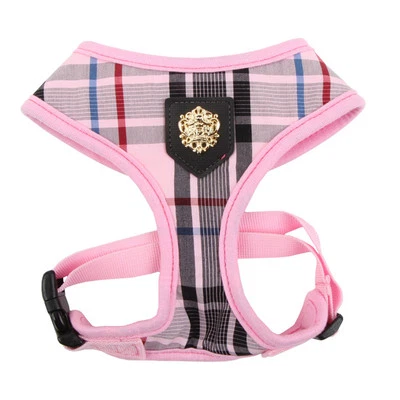 Puppia Dog Harness No Pull Adjustable Soft Junior Pink Plaid  XS S M L XL - Image 1 of 4