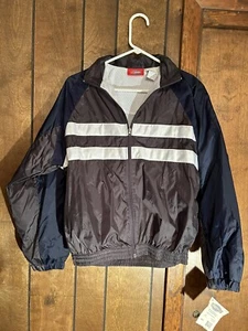 Vintage Sportrax Windbreaker Jacket Only Boys L 14/16 Full Zip Lined Nylon 90s - Picture 1 of 7