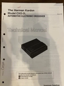 Manual de servicio automático HARMAN KARDON CXO-2L *ORIGINAL* LIBRO O PDF - ENVÍO GRATUITO - Imagen 1 de 1