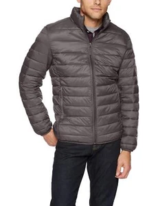 Men's Packable Lightweight Water-Resistant Puffer Jacket Grey, 3X-Large Big Tall - Picture 1 of 4