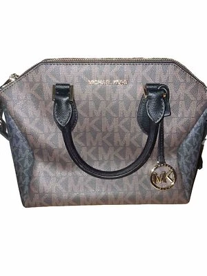 Nuevo Bolso Mensajero Michael Kors Coraline 38S1C2CM6B Mediano Logo Multi - Marrón Foto 1 de 4