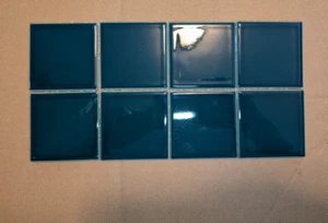 Daltile (Fugiwa) 3x3 Nautical Series FGF-7 TEAL Swimming Pool Tile 6"x12" Sheet - Picture 1 of 2