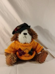 1990s Vintage Stuffed Toy Dog Augie The Dog Friendship Brass Button Collection - Picture 1 of 6