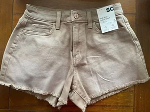 New So Brown Stretch Jean High Rise Cutoff Short 3" Inseam Size 1, 3, 5, 9 - Picture 1 of 3