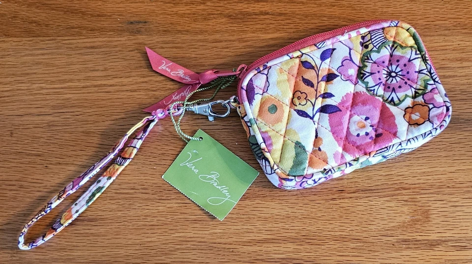 Vera Bradley Tech Bag Small Zip Pouch Coin Purse Wristlet Clementine - Image 1 of 4