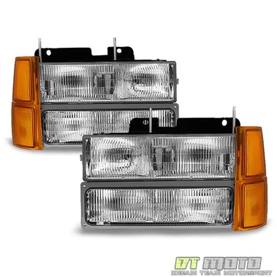[8 piezas] Faros + Esquina + Parachoques Estacionamiento Chevy C10 Suburban Tahoe 1994-1998 Foto 1 de 4