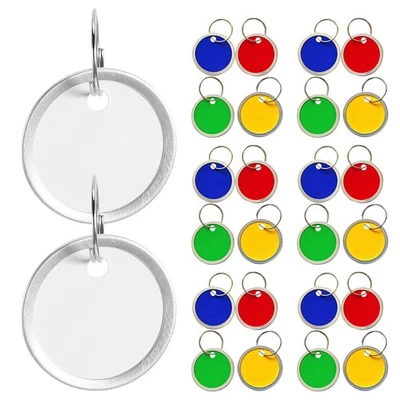  100pcs Key Labels Tags: 31MM/1.22 Inch Blank Round Paper Keys Tags - - Image 1 of 4