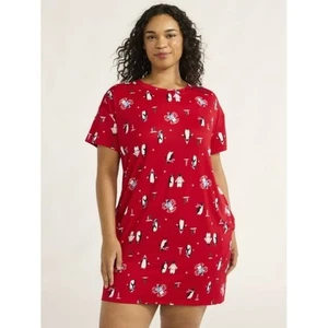 Camisa de dormir Joyspun para mujer estampada con mangas cortas nueva con etiquetas, tallas S/M - Imagen 1 de 9