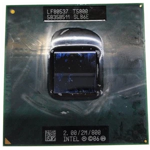 MICROPROCESSEUR INTEL SLB6E T5800 2,00 GHZ POUR ORDINATEUR PORTABLE DELL INSP... - Photo 1/1
