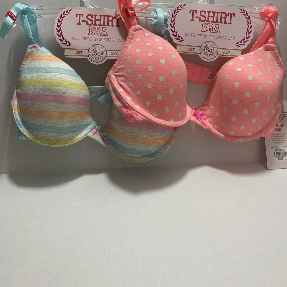 Camiseta Sujetador 36B Conjunto De 2 SO Auténtico American Heritage Foto 1 de 3