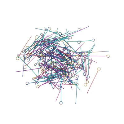 Pasadores de ojo de acero inoxidable galvanizado arco iris - 30 mm - 50 piezas - PIN027 Foto 1 de 3