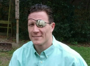 World's Best Eye Patch Leather Burmese Python MATTE Finish, Replaceable Elastic - Picture 1 of 51