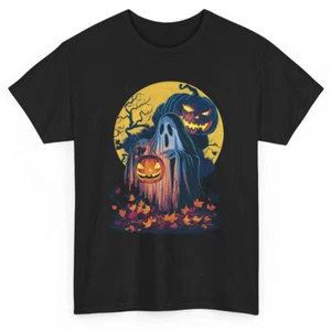 Camiseta de Halloween Hojas de Otoño Calabaza - Camiseta Gráfica Artística Fantasma de Vacaciones - Imagen 1 de 53