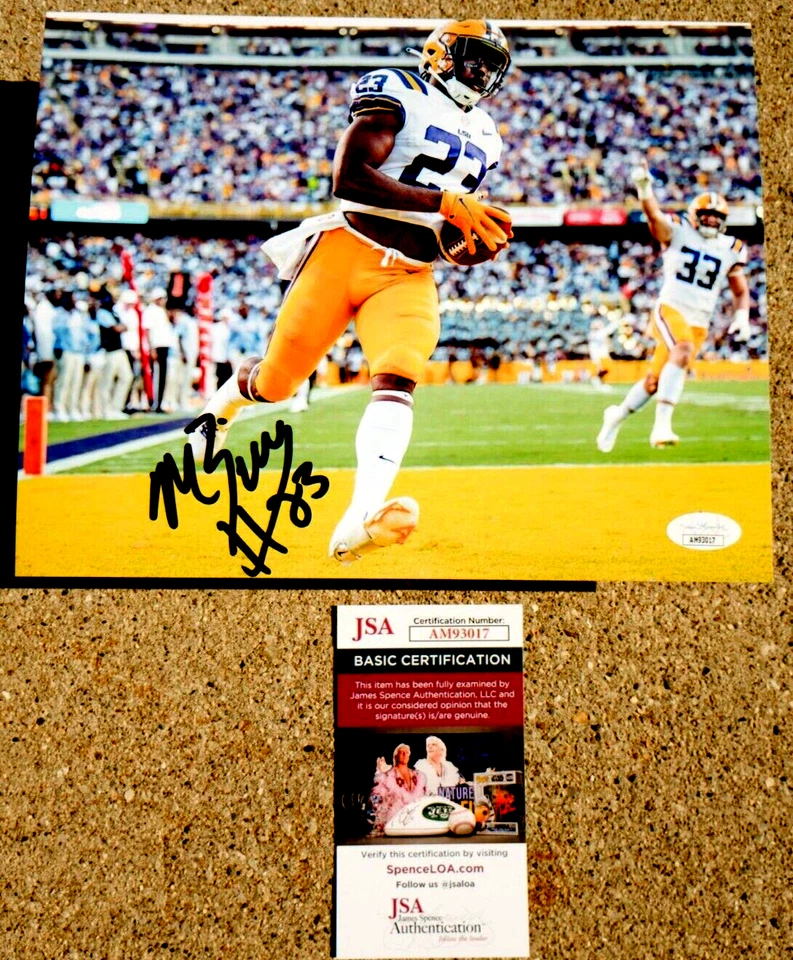 MICAH BASKERVILLE LSU Tigers SIGNED 8x10 Photo JSA COA  - Image 1 of 1