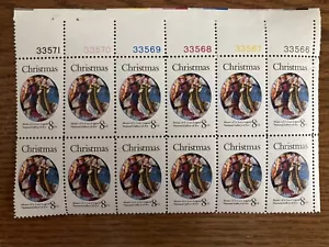 Block of 12 U.S. Christmas Stamps: Master of St. Lucy Legend - Picture 1 of 1