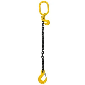13mm x 5,3T EINBEIN HEBEKETTENSCHLINGE + HAKEN + GREIFERKÜRZER 1/2/3/4/5/6m - Bild 1 von 1