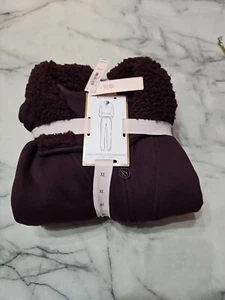 Victoria's Secret XL Burgundy Cozy Lounge Fleece Jogger Set - Bild 1 von 3