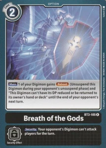 2021 BANDAI DIGIMON CARD GAME - BREATH OF THE GODS BT3-105 R - BLACK - Picture 1 of 2
