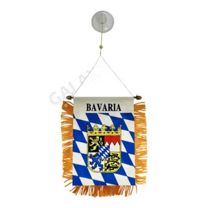 Mini Banner de Baviera / Bandera de Baviera / Mini Bandera de Ventana de Coche de Baviera de Doble Cara - Imagen 1 de 1