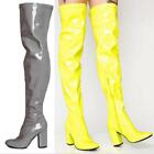 Sexy Women's Motor Clubwear Thigh High Over the Knee 60s 70s Hippie GoGo Boots